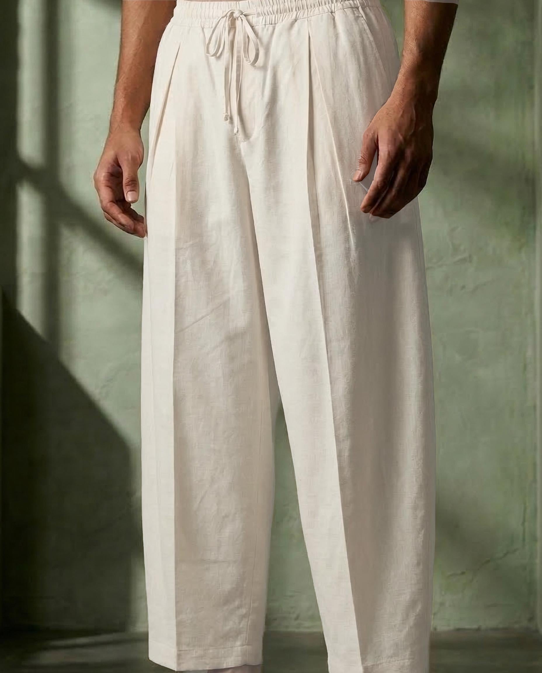2026 Plain Kurta Oversize Pants - Cotton Linen available in 2 colors