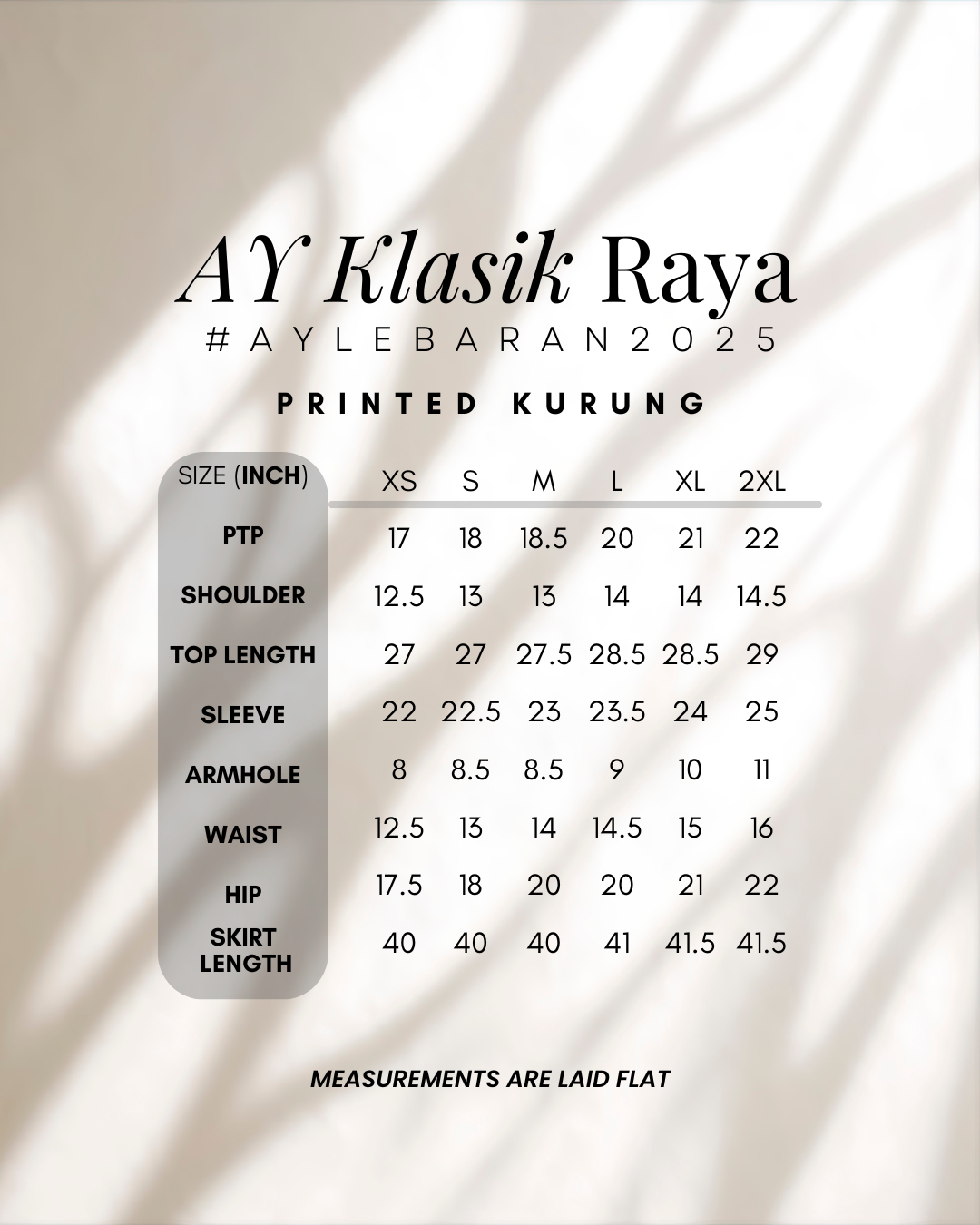 Klasik Raya 2025 Women Printed Kurung Series