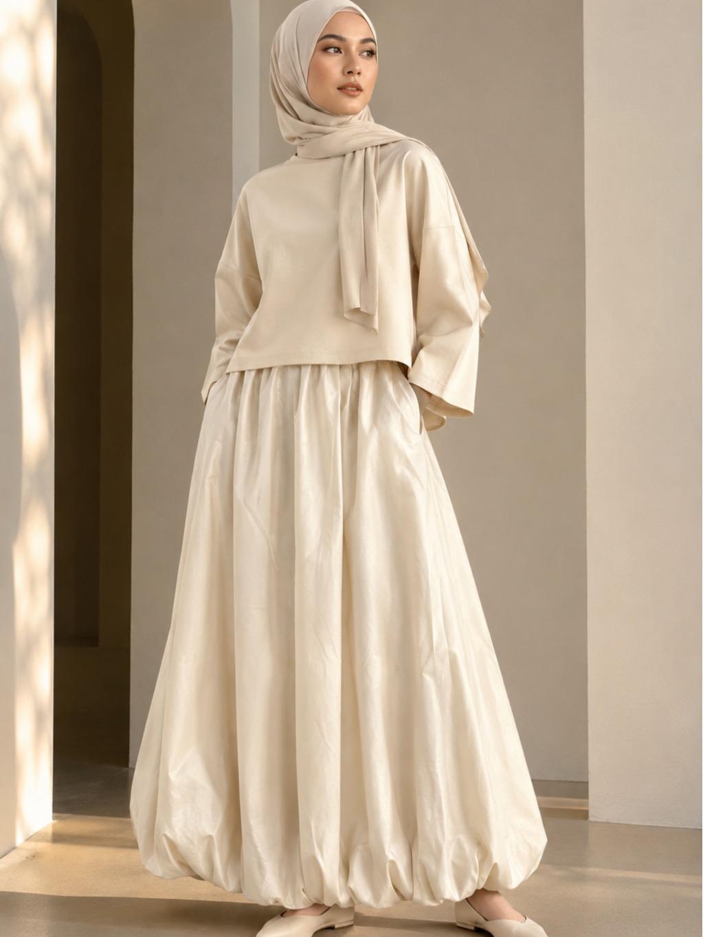 Amelila Exclusive Balloon Plain Skirt