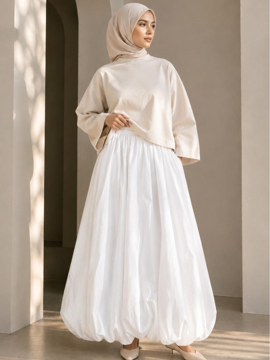 Amelila Exclusive Balloon Plain Skirt