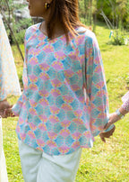Timeless Cheongsam Linen Tunic Top