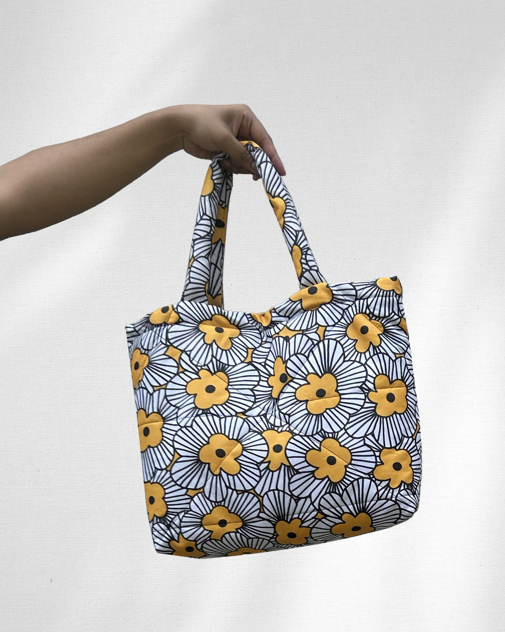 Plush Large Puffy Bag in Sunflower