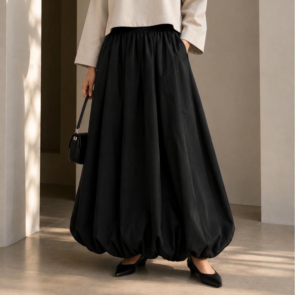 Amelila Exclusive Balloon Plain Skirt