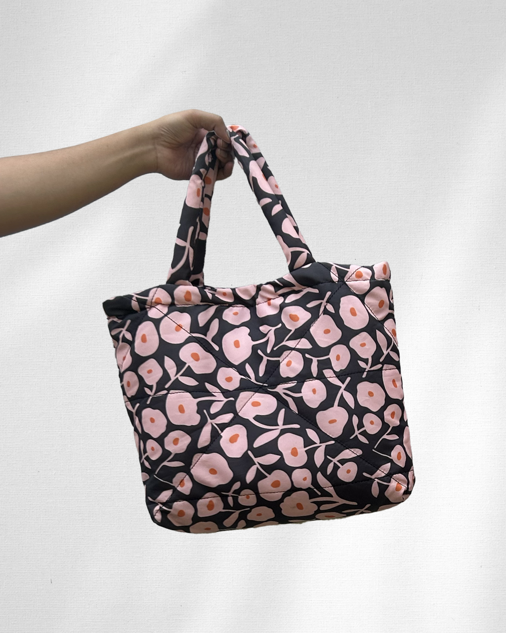Plush Large Puffy Bag in Rose
