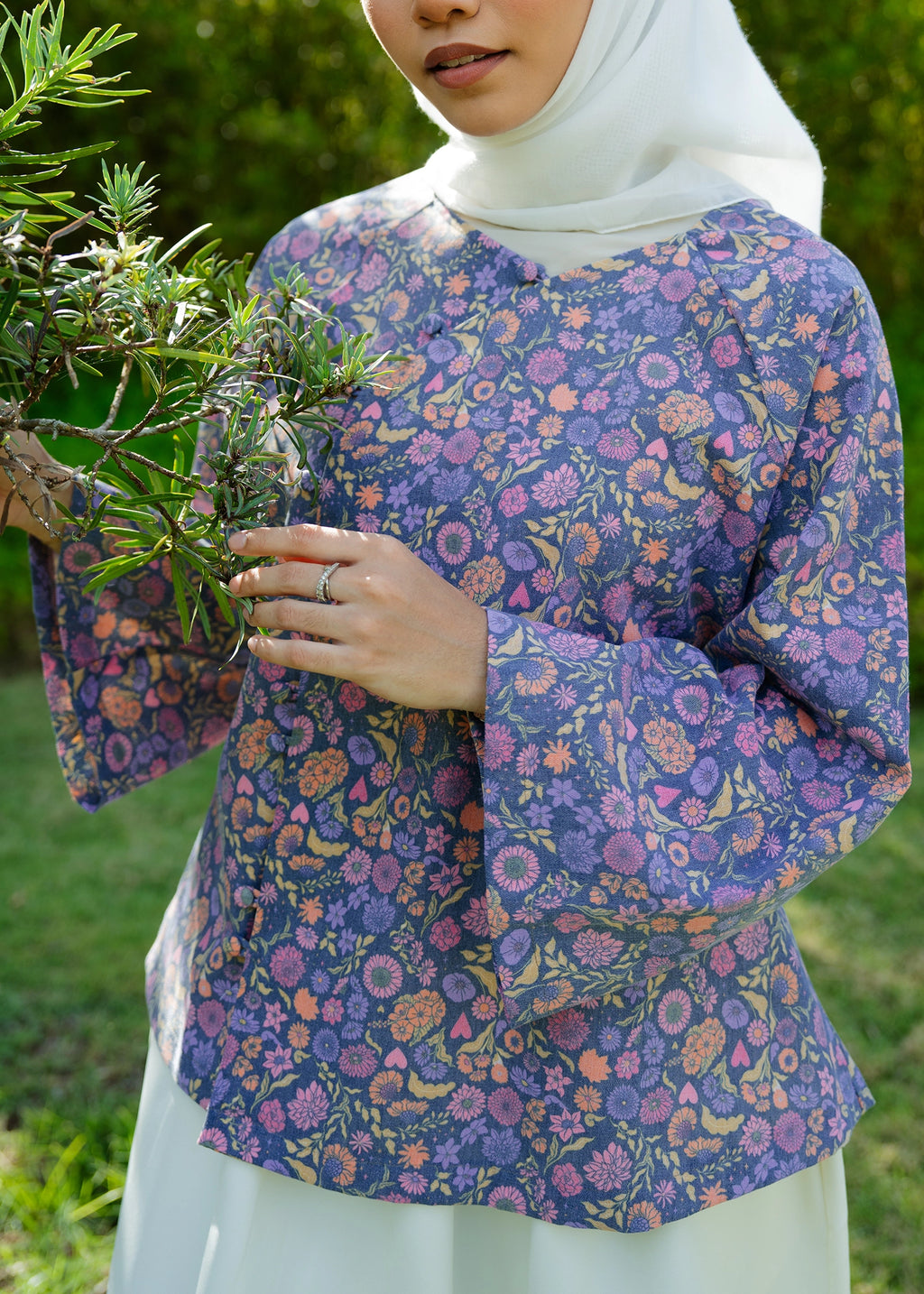 Timeless Cheongsam Linen Tunic Top