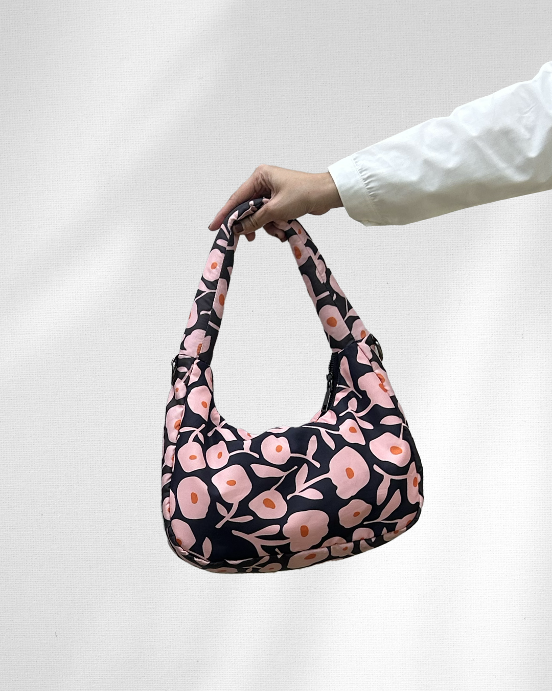 Plush Mini Puffy Bag in Rose
