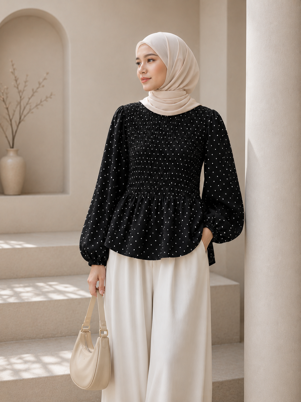 Amara Polka Smock Top