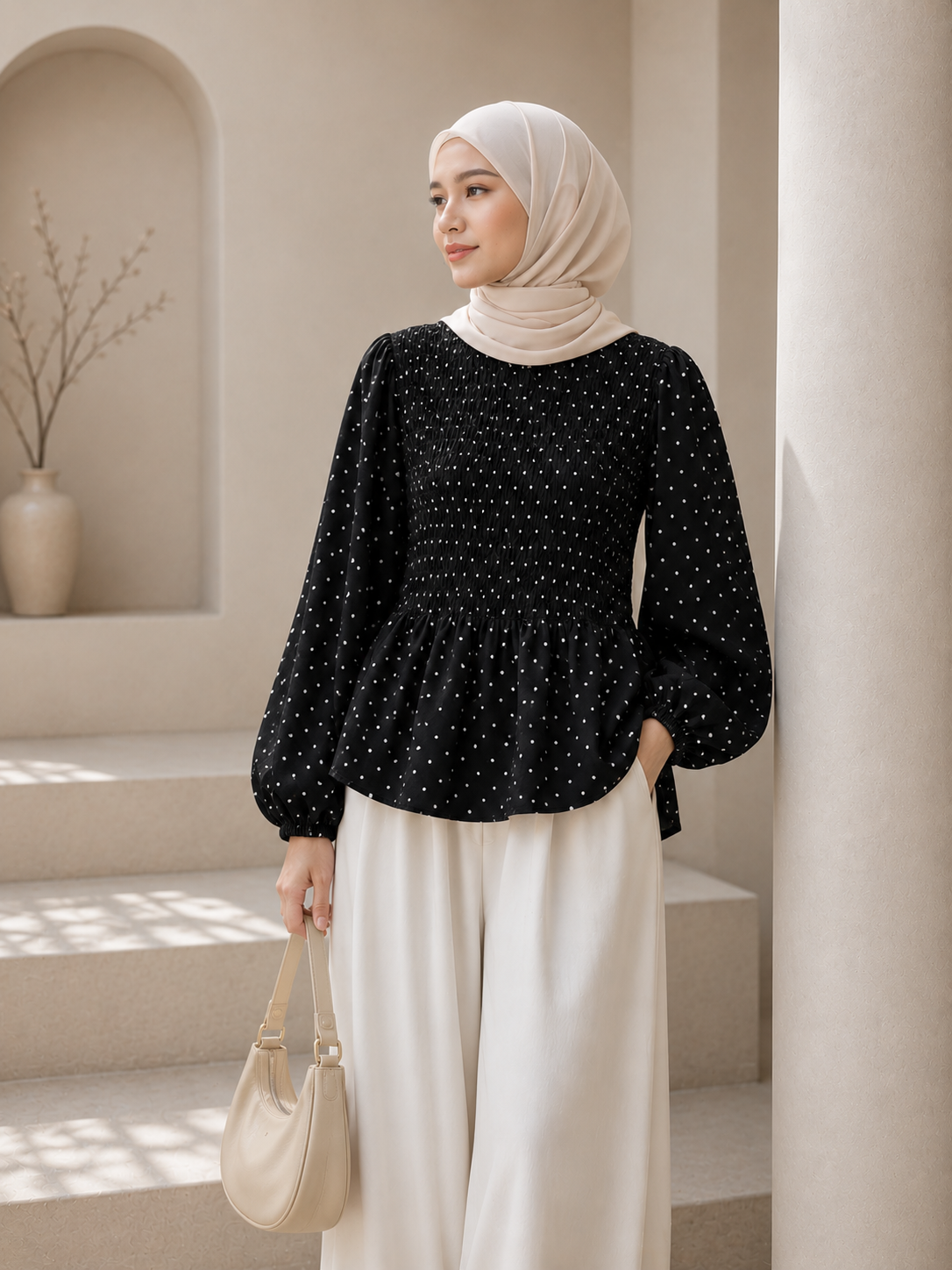 Amara Polka Smock Top
