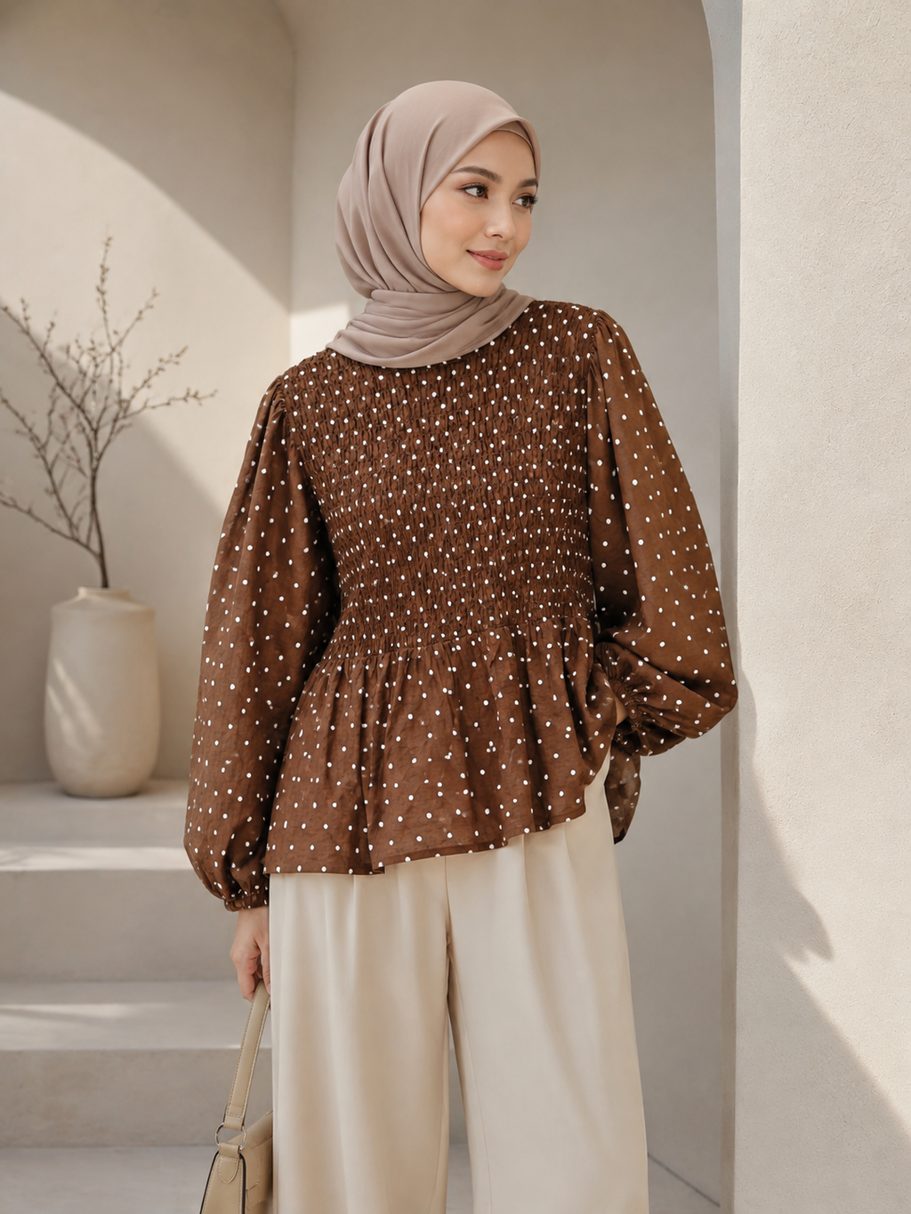 Amara Polka Smock Top