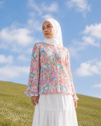 Exclusive Bloom Pleated Top