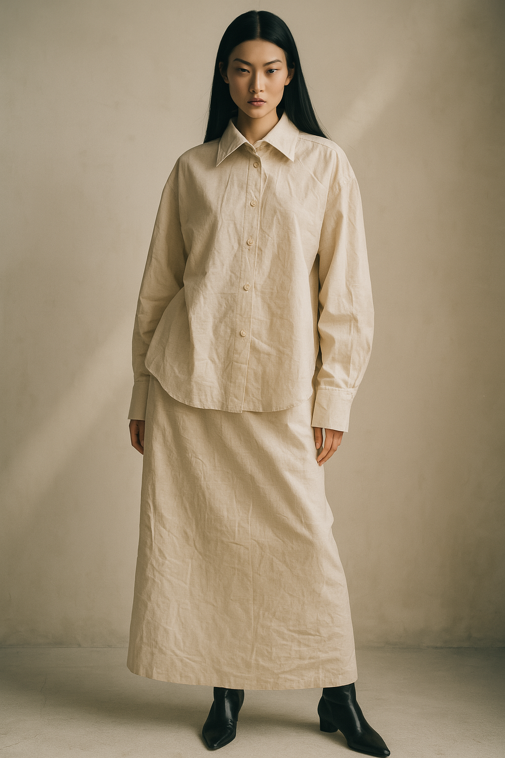 Curated Linen Coord Skirt - Free Size