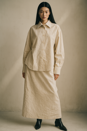 Curated Linen Coord Skirt - Free Size