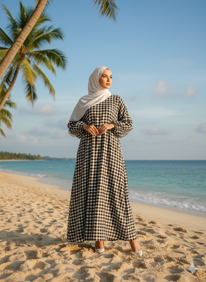Tropical Checks Loose-Fit Maxi Dress - Available in 6 Colors