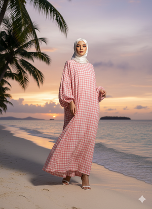 Tropical Checks Loose-Fit Maxi Dress - Available in 6 Colors