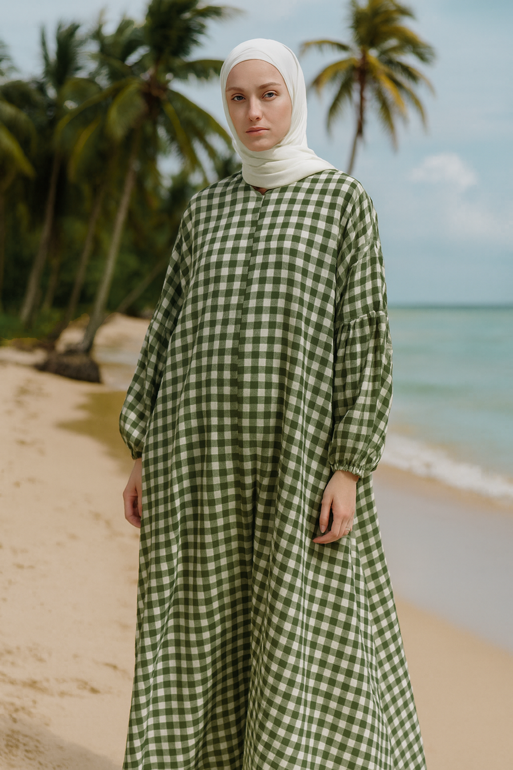 Tropical Checks Loose-Fit Maxi Dress - Available in 6 Colors