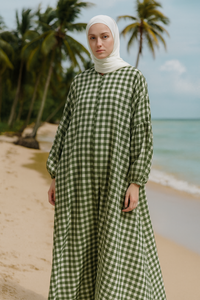 Tropical Checks Loose-Fit Maxi Dress - Available in 6 Colors