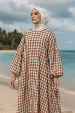 Tropical Checks Loose-Fit Maxi Dress - Available in 6 Colors