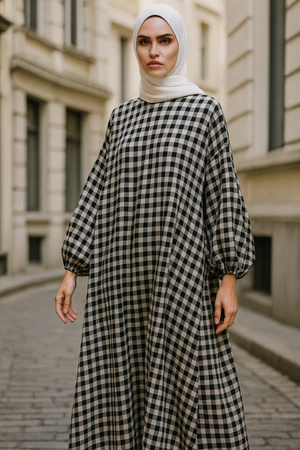 Tropical Checks Loose-Fit Maxi Dress - Available in 6 Colors