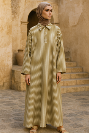 Eterna Long Striped Tunic - Free Size