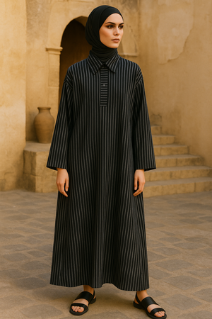 Eterna Long Striped Tunic - Free Size