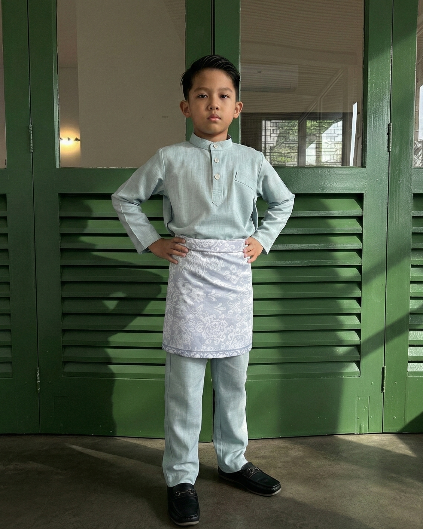 2026 Lebaran Kids Baju Melayu Cekak Musang (Samping Not Included)