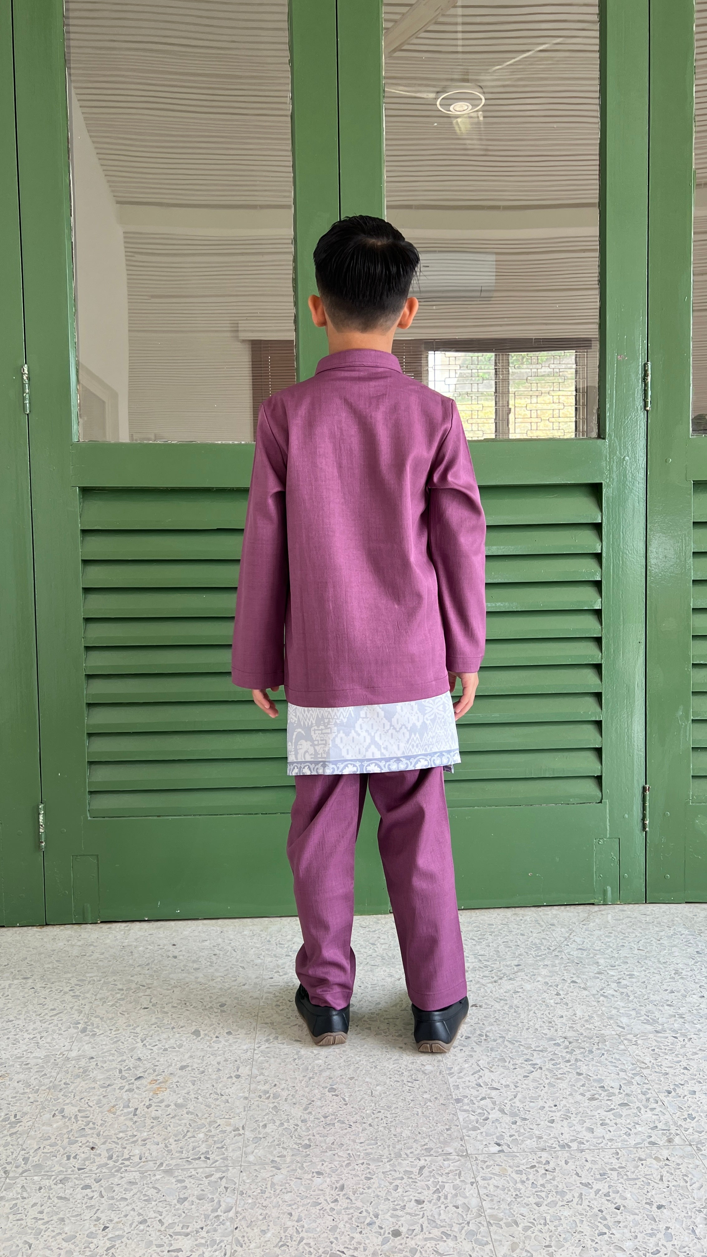 2026 Lebaran Kids Baju Melayu Cekak Musang (Samping Not Included)