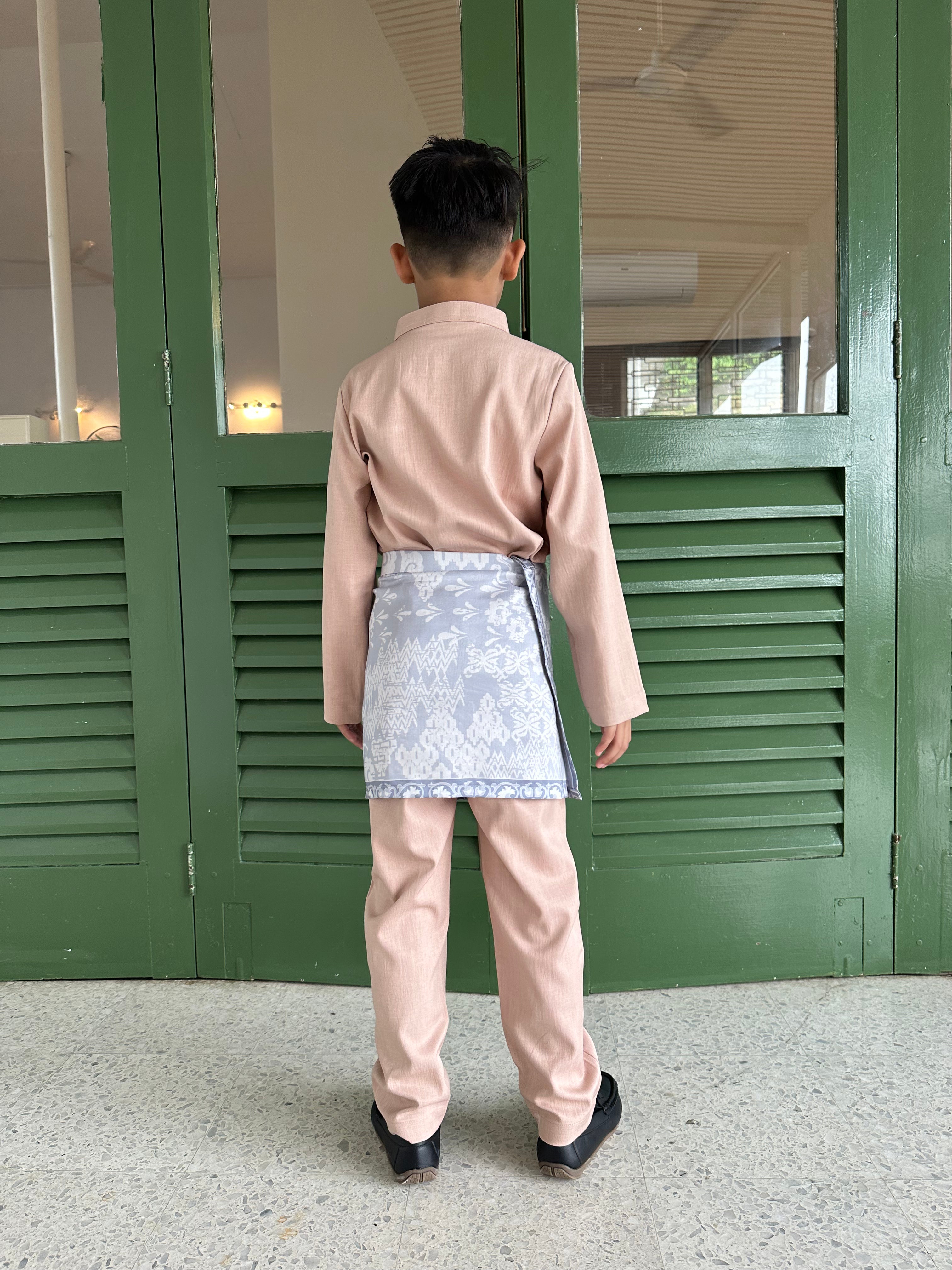 2026 Lebaran Kids Baju Melayu Cekak Musang (Samping Not Included)