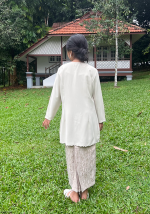 Klasik Raya Melati Girl Pahang Kurung in Beige
