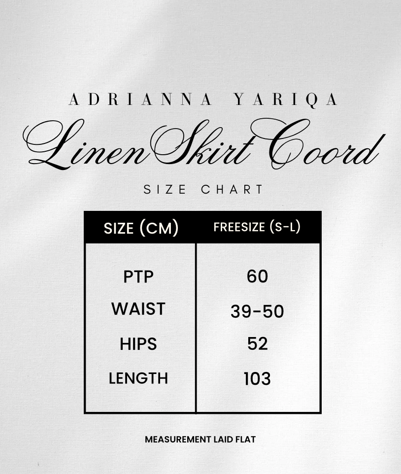 Curated Linen Coord Skirt - Free Size
