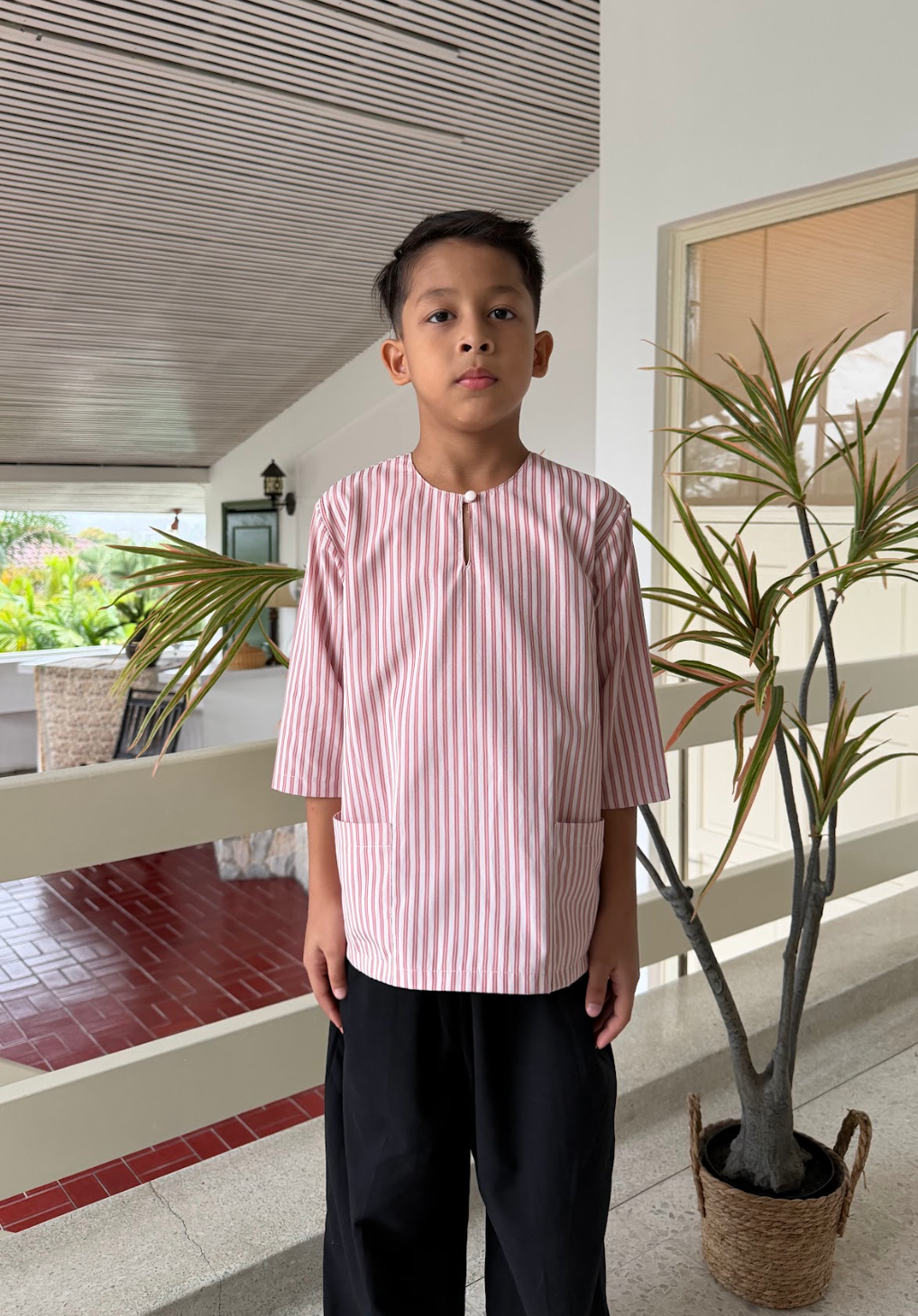 2026 Lebaran Kids Jalur Kurta Top / Pants