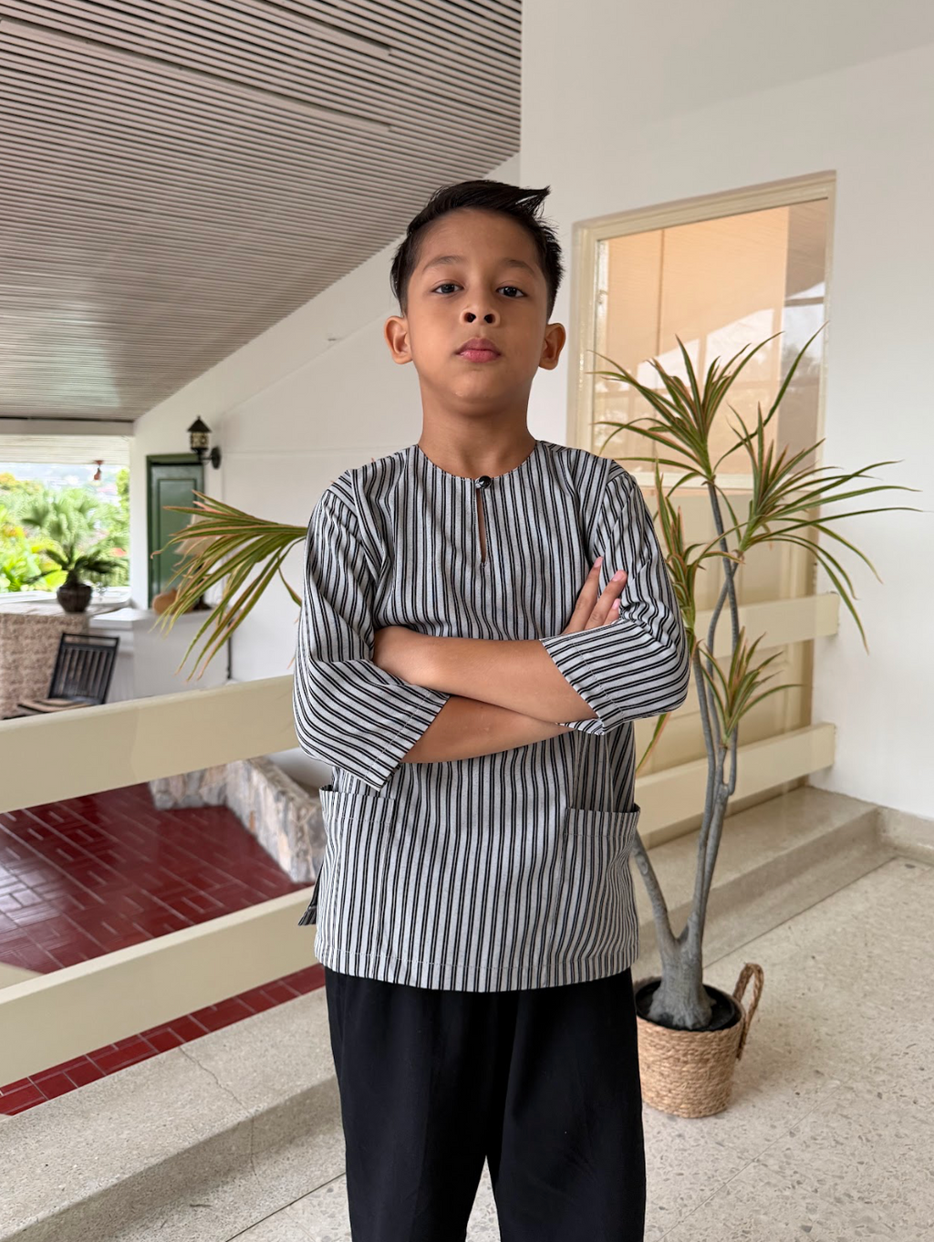 2026 Lebaran Kids Jalur Kurta Top / Pants