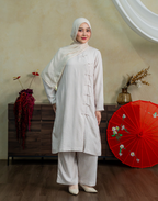 Orient Edit Cheongsam Long Tunic Stripe Set
