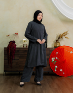 Orient Edit Cheongsam Long Tunic Stripe Set