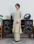 Orient Edit Cheongsam Long Tunic Stripe Set