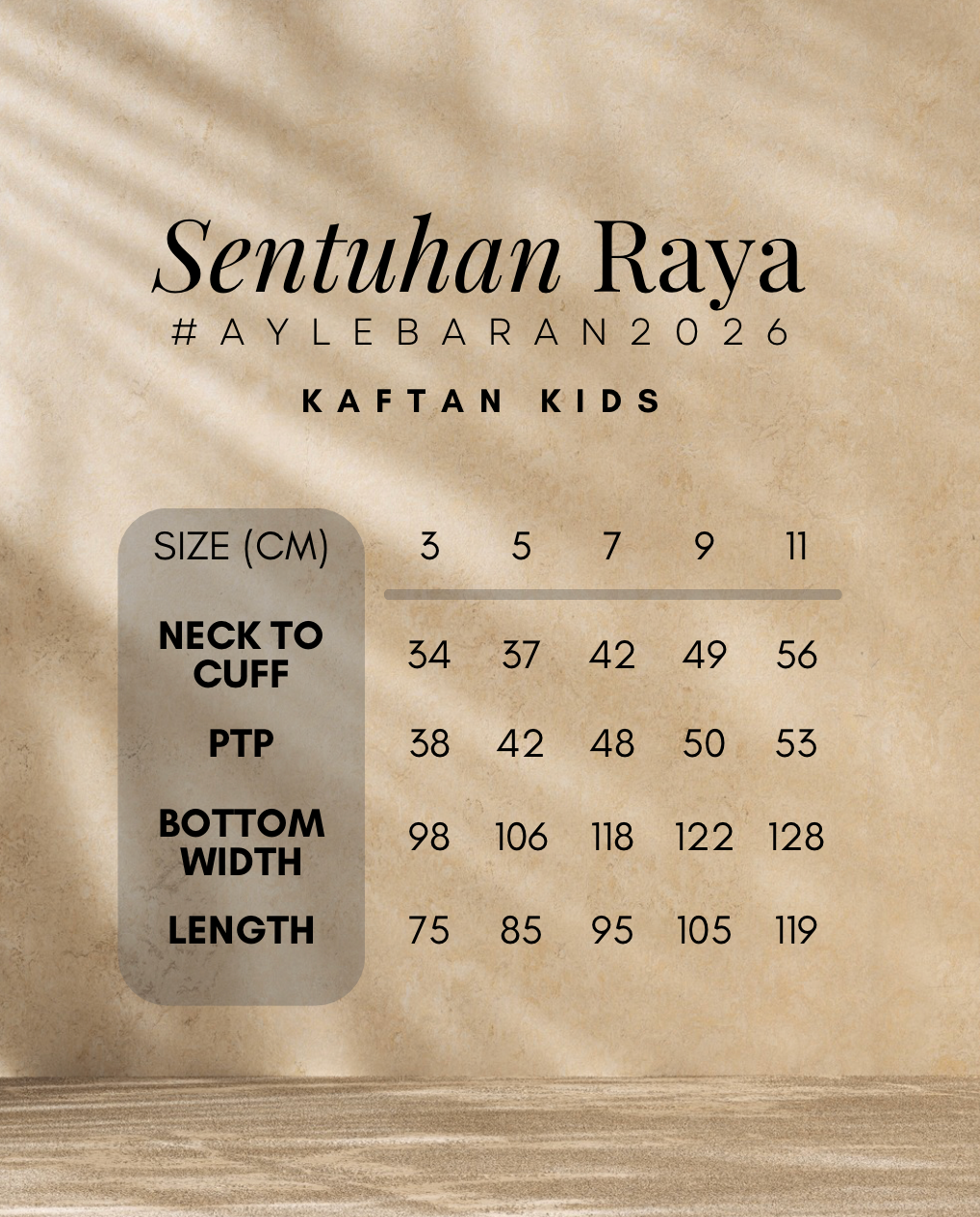 2026 Lebaran Kids Luxe Kaftan