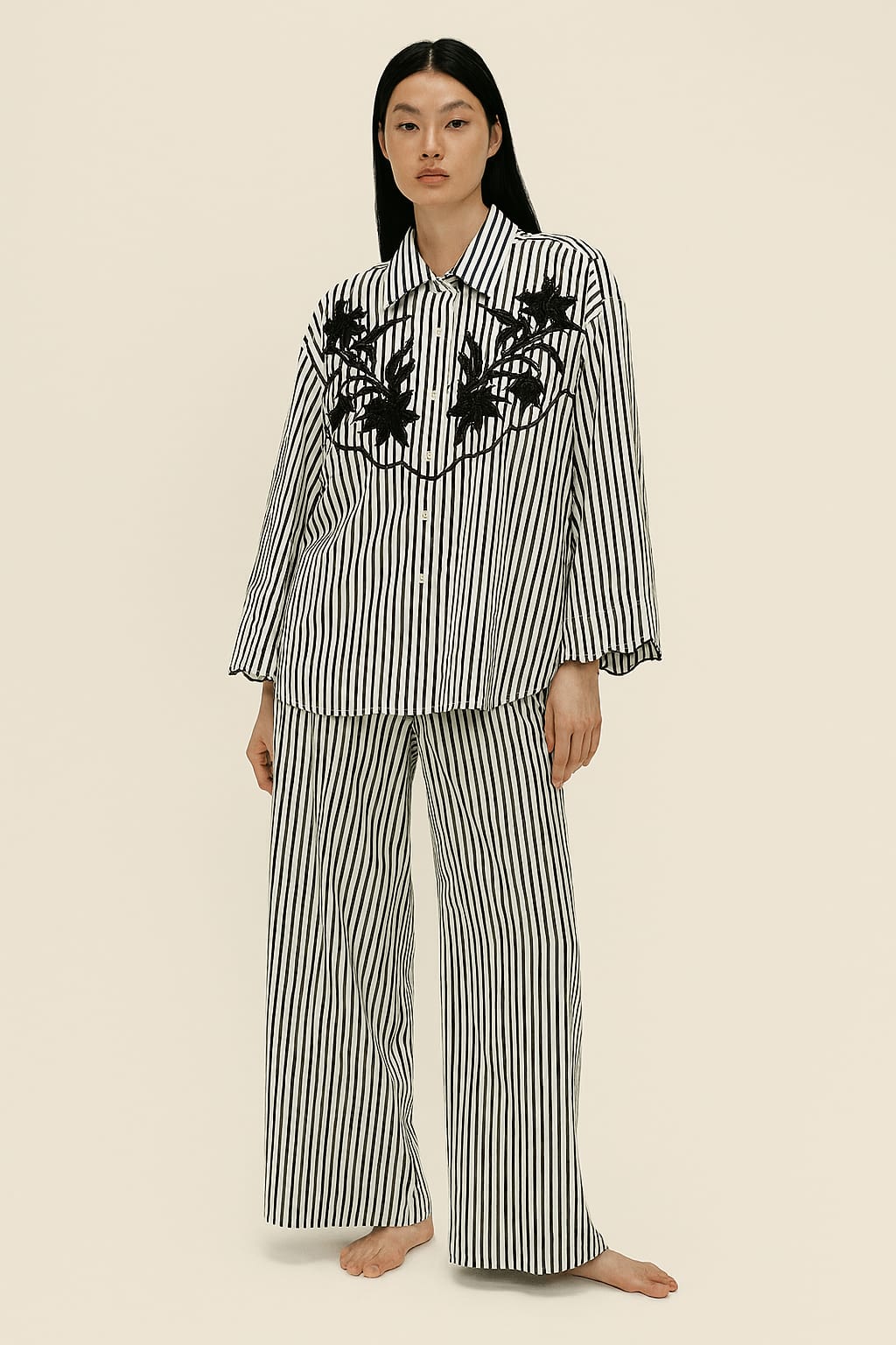 Botanical Stripes Co-ord Set - Available in 7 Colors