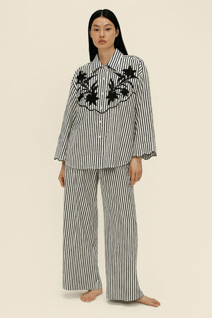 Botanical Stripes Co-ord Set - Available in 7 Colors