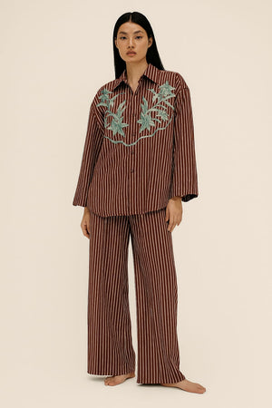 Botanical Stripes Co-ord Set - Available in 7 Colors