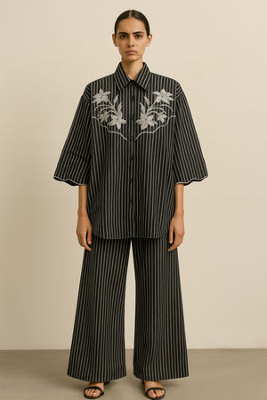 Botanical Stripes Co-ord Set - Available in 7 Colors