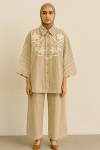 Botanical Stripes Co-ord Set - Available in 7 Colors