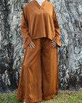Vera Relaxed V-Neck Palazzo Set