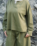 Vera Relaxed V-Neck Palazzo Set