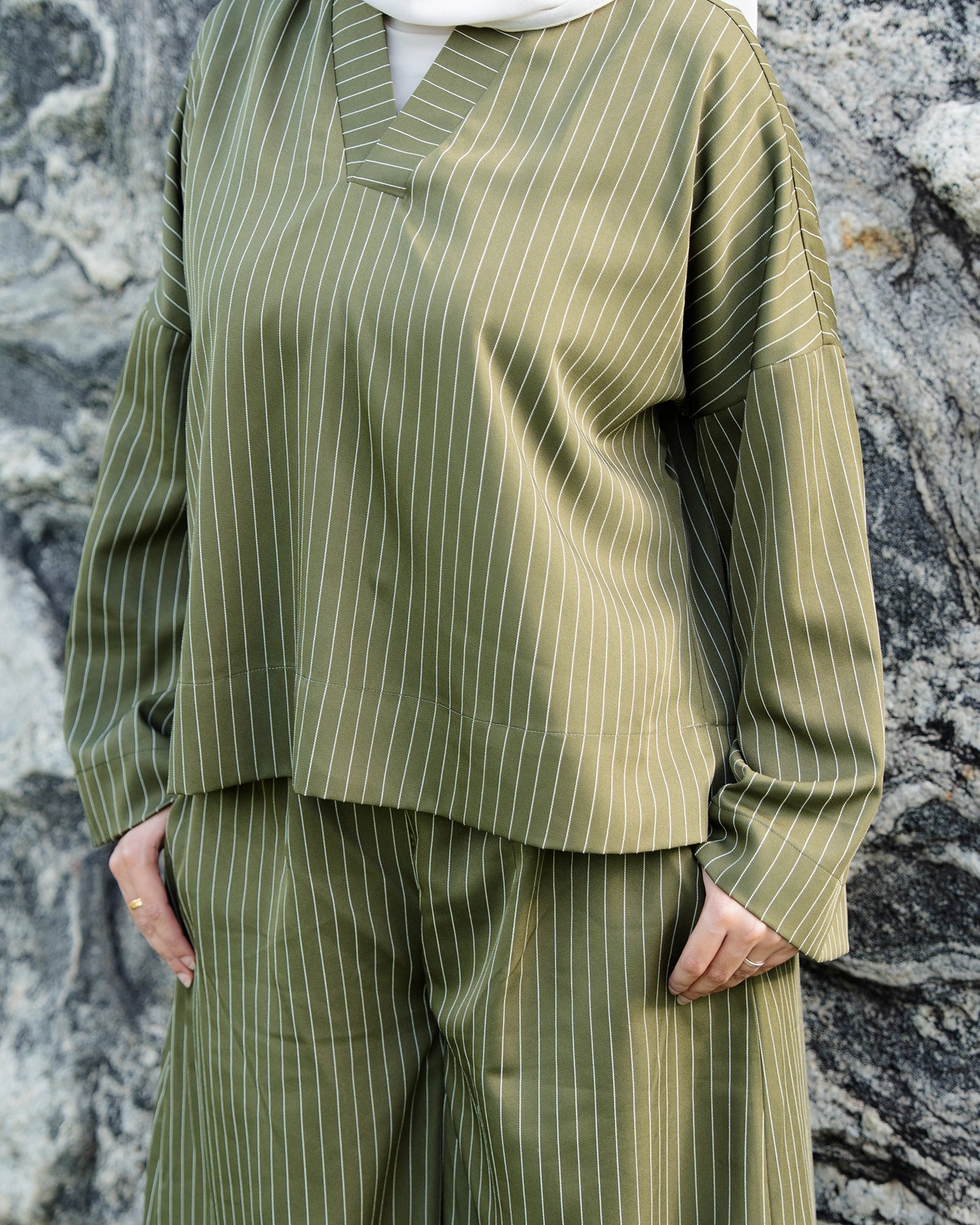 Vera Relaxed V-Neck Palazzo Set