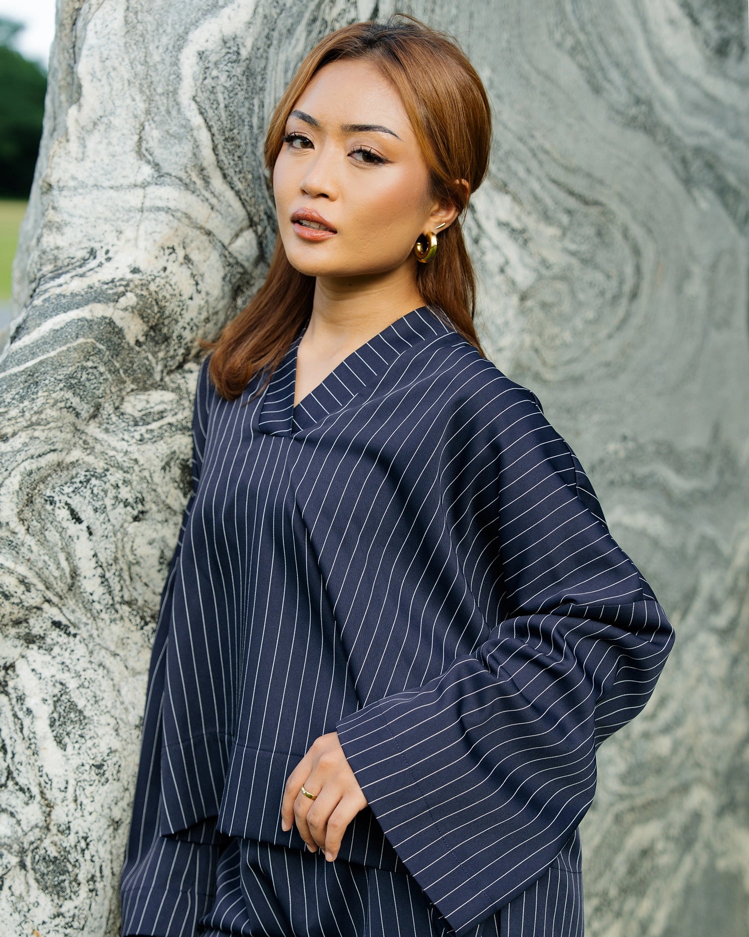 Vera Relaxed V-Neck Palazzo Set