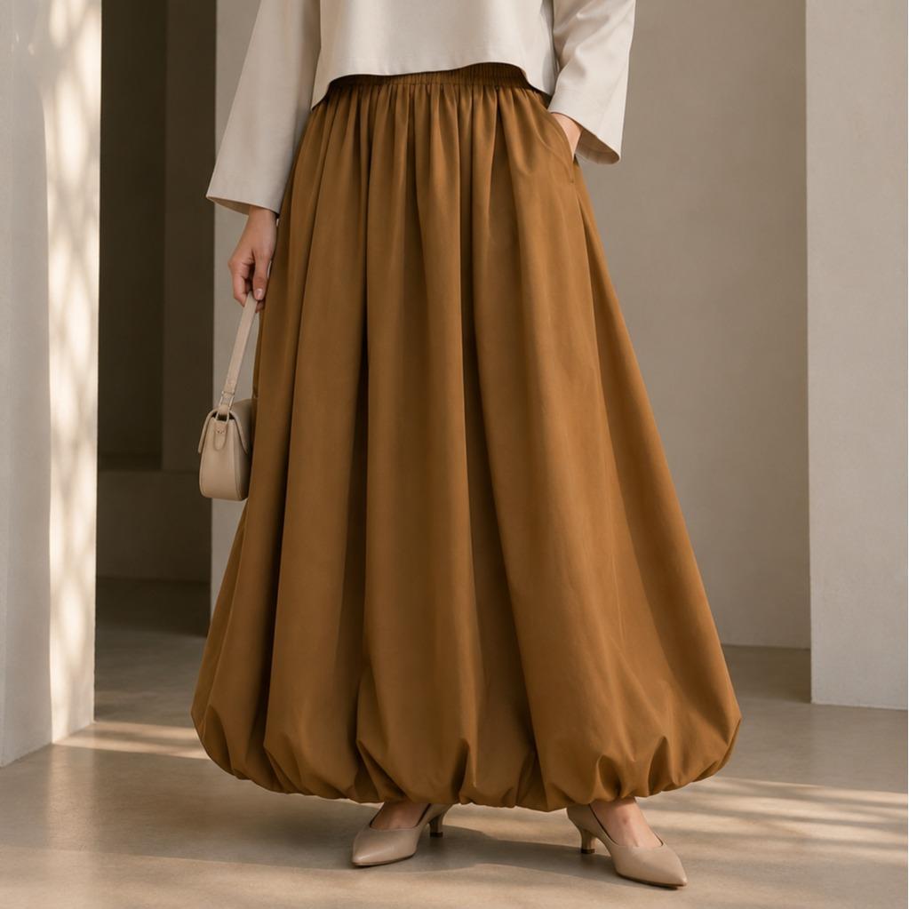 Amelila Exclusive Balloon Plain Skirt