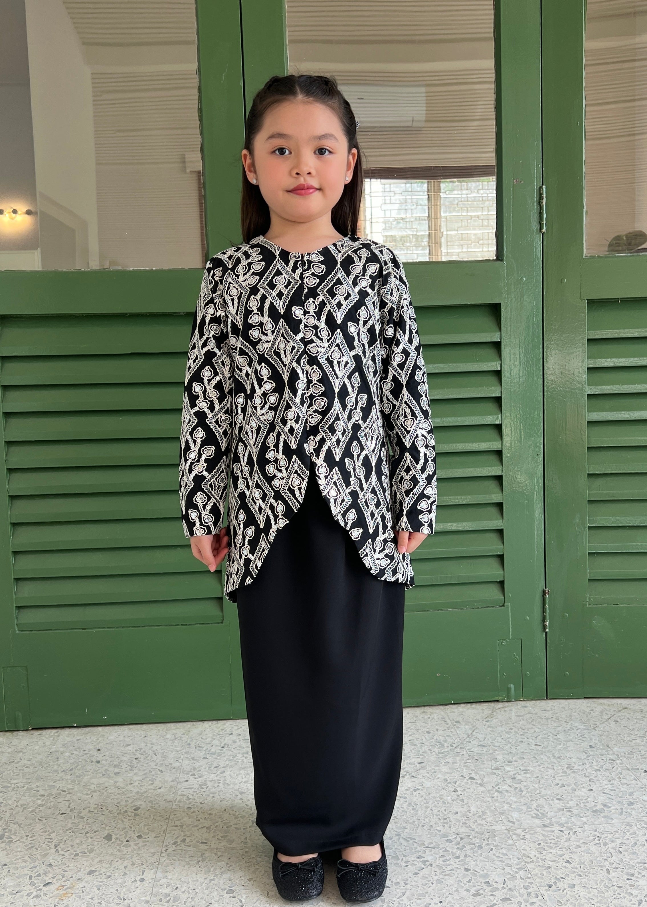 2026 Lebaran Kids Embroidery Sequin Kurung