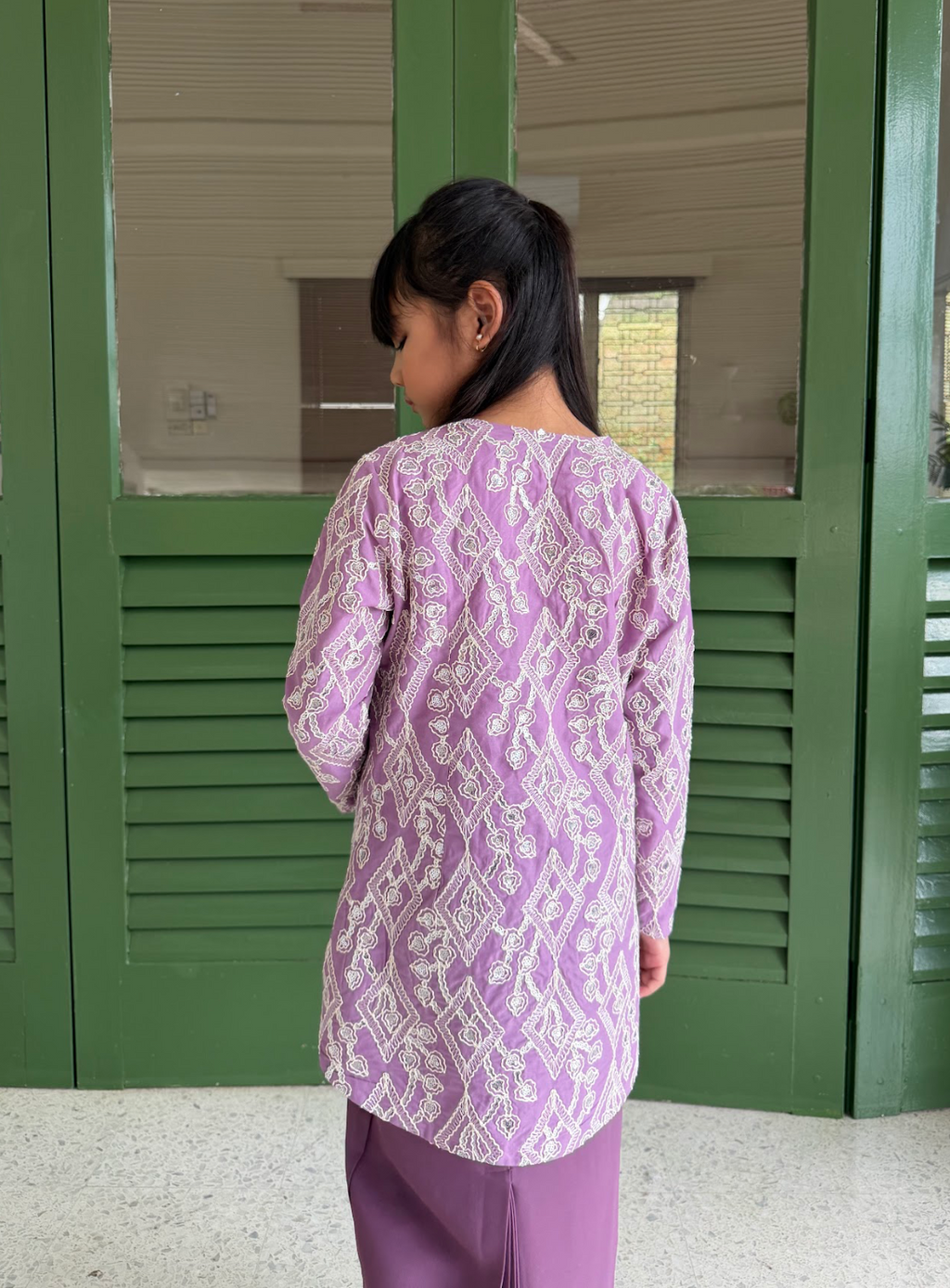 2026 Lebaran Kids Embroidery Sequin Kurung