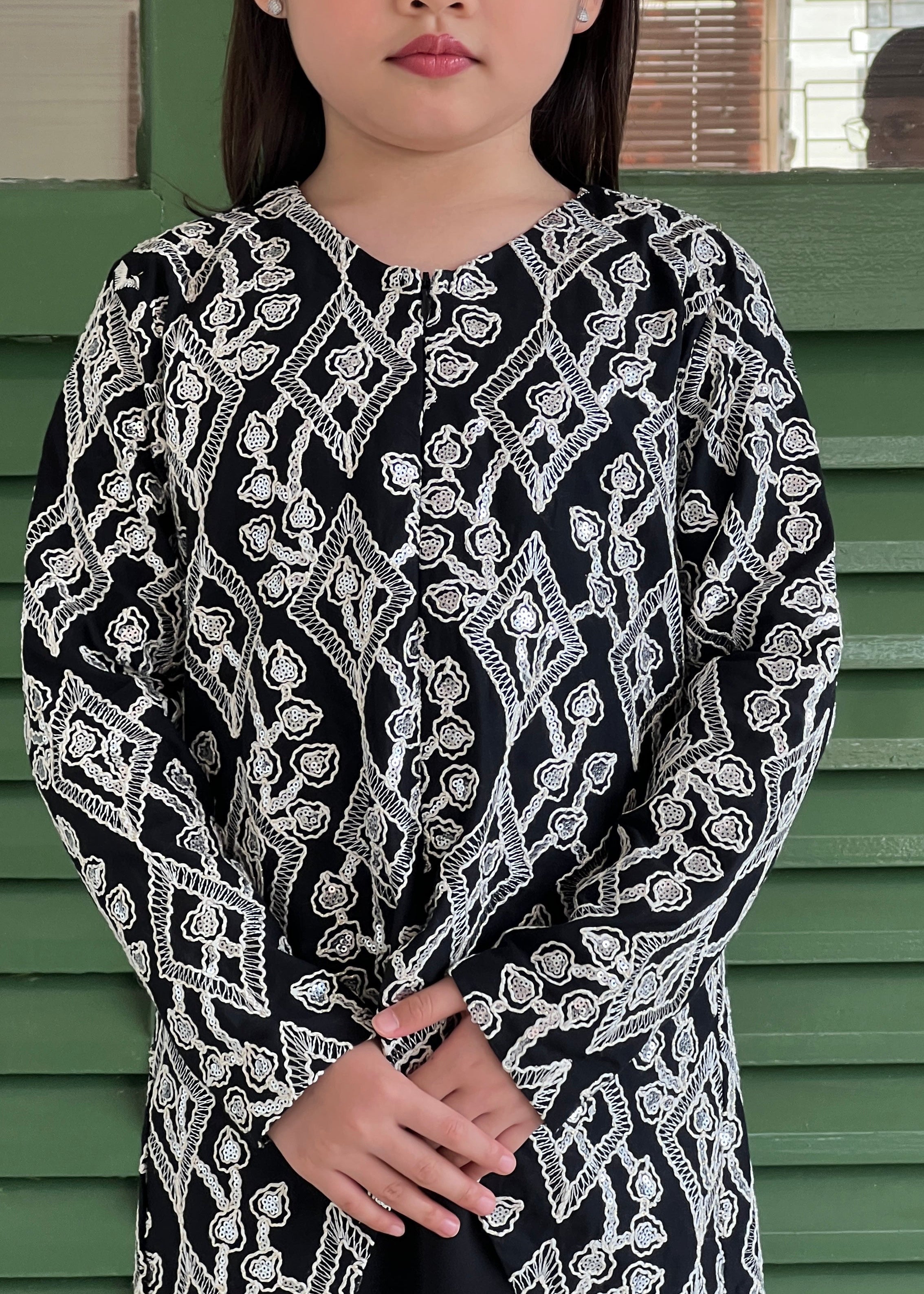 2026 Lebaran Kids Embroidery Sequin Kurung