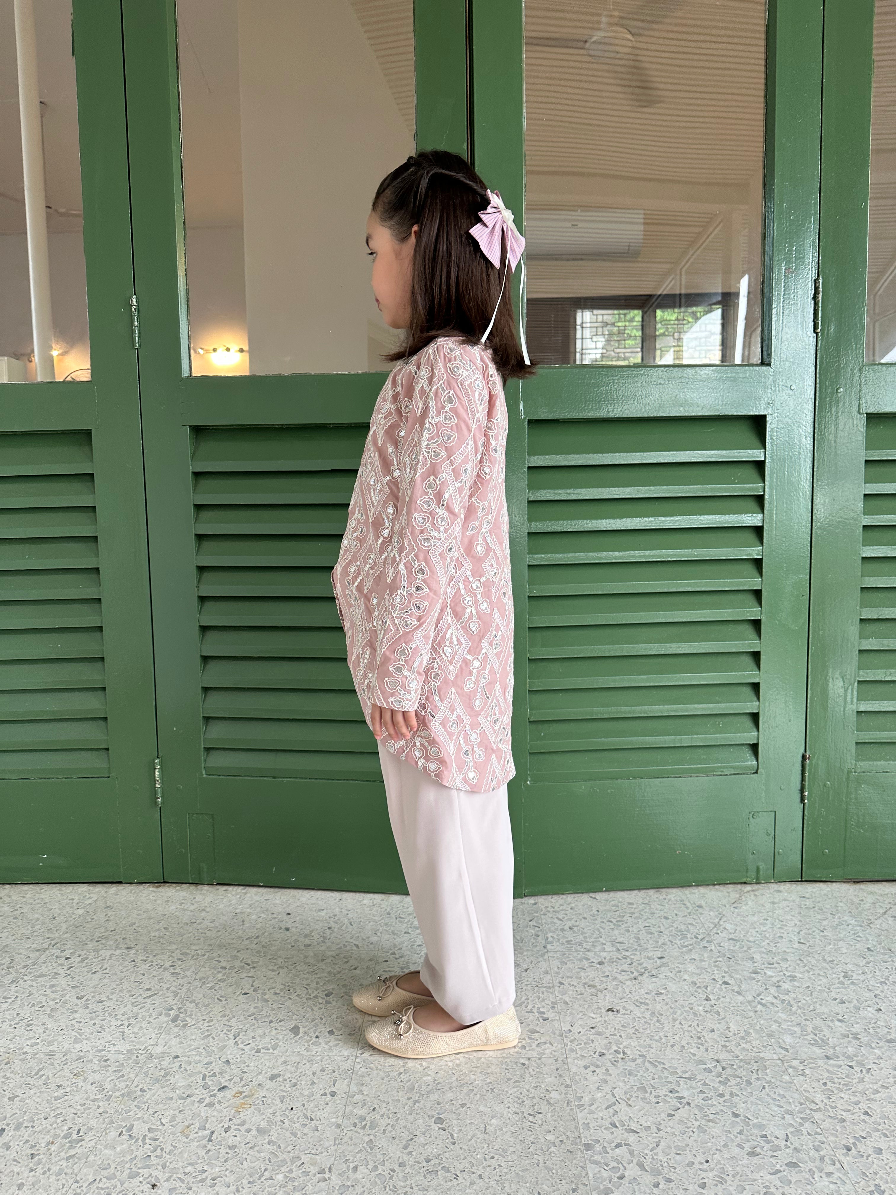 2026 Lebaran Kids Embroidery Sequin Kurung