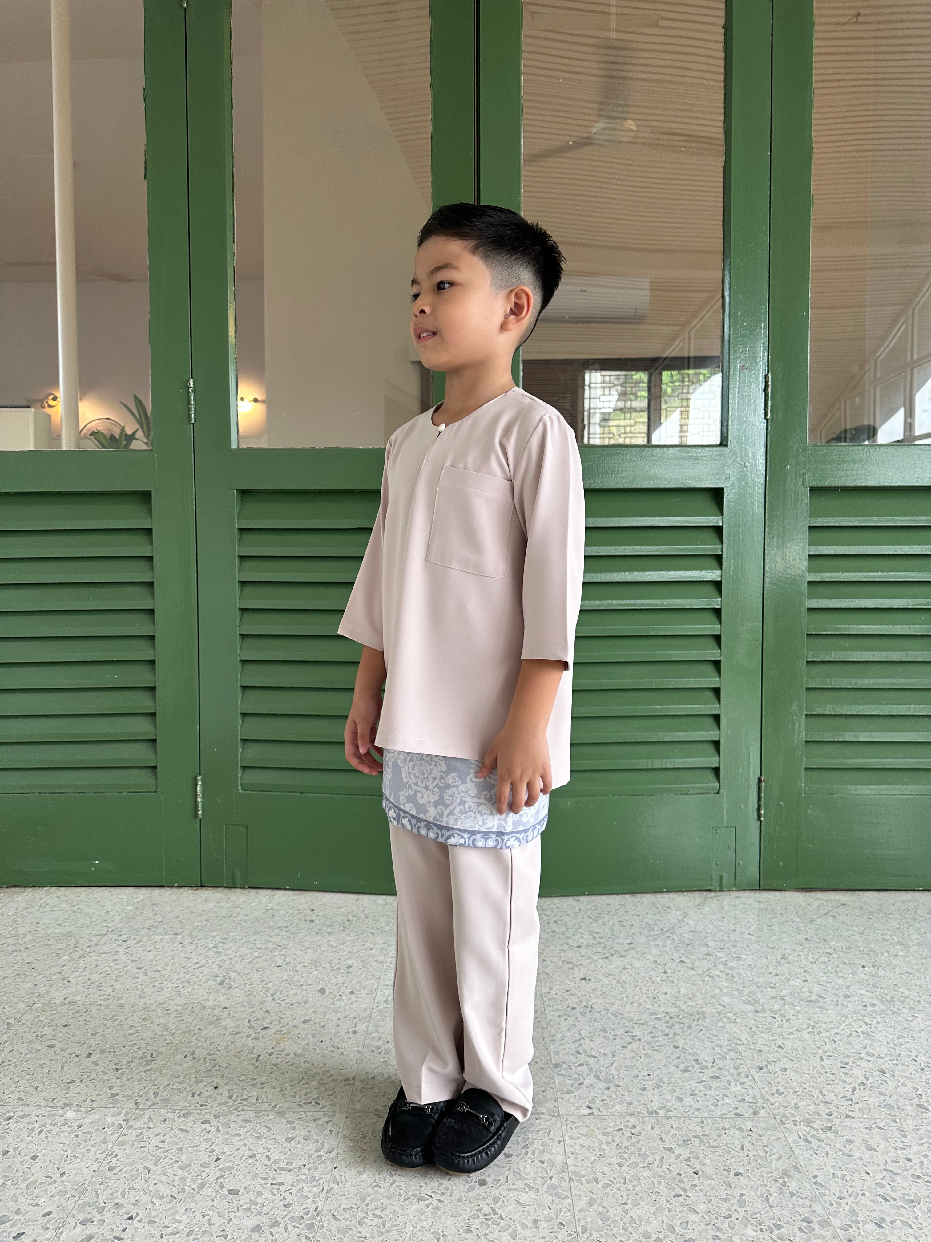 2026 Lebaran Kids Baju Melayu Teluk Belanga (Samping Not Included)